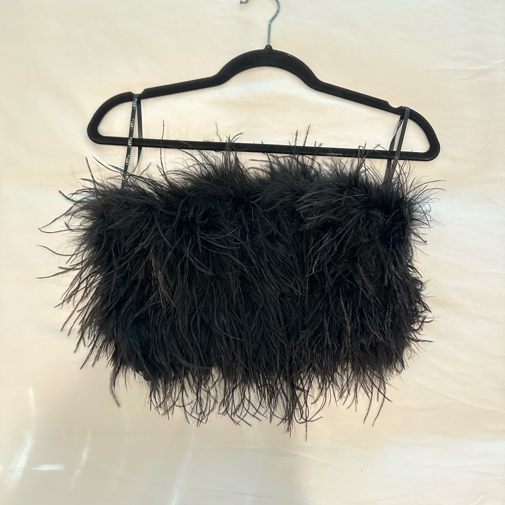 Ostrich feather tube top